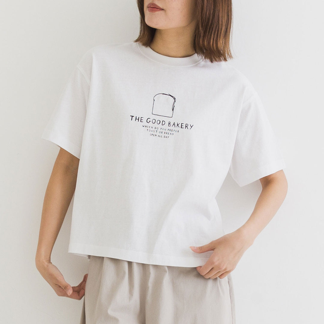 【kermu】再生棉寬版刺繡T恤 Japan E-Shop