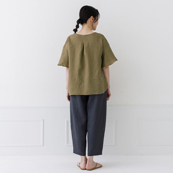 【crea delice】亞麻荷葉袖寬版襯衫 Japan E-Shop