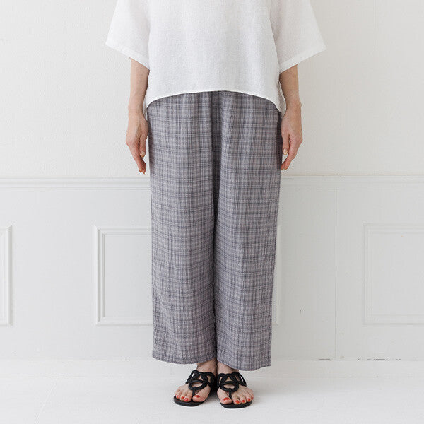 【crea delice】暗格紋布格紋長褲 Japan E-Shop