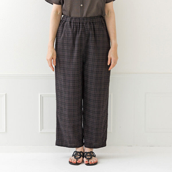 【crea delice】暗格紋布格紋長褲 Japan E-Shop