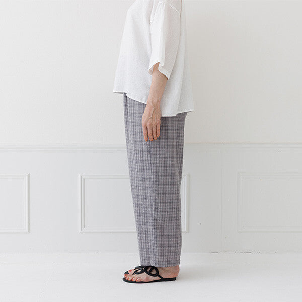 【crea delice】暗格紋布格紋長褲 Japan E-Shop