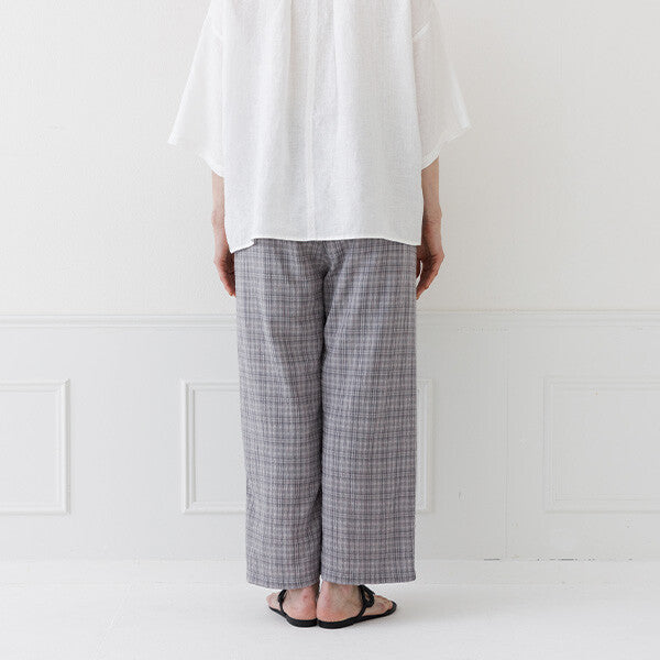 【crea delice】暗格紋布格紋長褲 Japan E-Shop