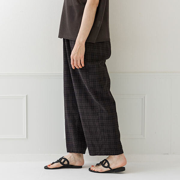 【crea delice】暗格紋布格紋長褲 Japan E-Shop