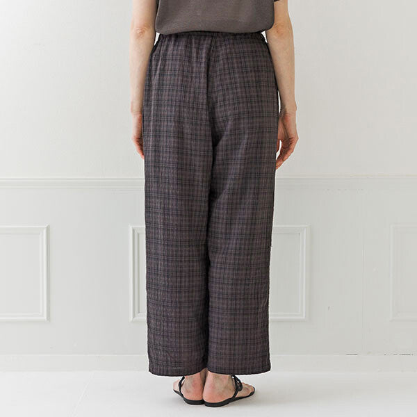 【crea delice】暗格紋布格紋長褲 Japan E-Shop