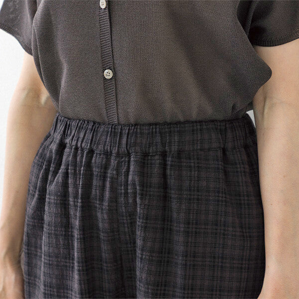 【crea delice】暗格紋布格紋長褲 Japan E-Shop