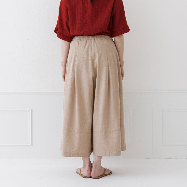 【crea delice】棉質打褶八分寬褲 Japan E-Shop