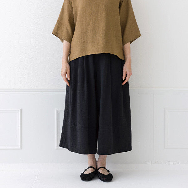 【crea delice】棉質打褶八分寬褲 Japan E-Shop