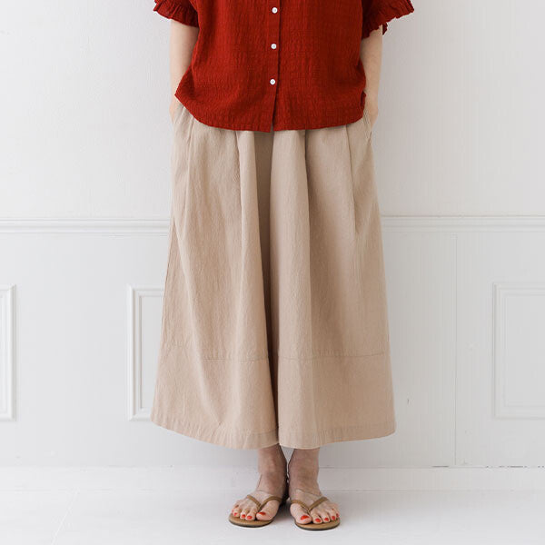 【crea delice】棉質打褶八分寬褲 Japan E-Shop
