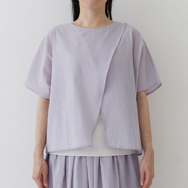【crea delice】純棉雙層透感寬版上衣 Japan E-Shop