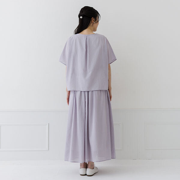 【crea delice】純棉雙層透感寬版上衣 Japan E-Shop