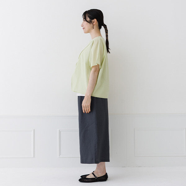【crea delice】純棉雙層透感寬版上衣 Japan E-Shop
