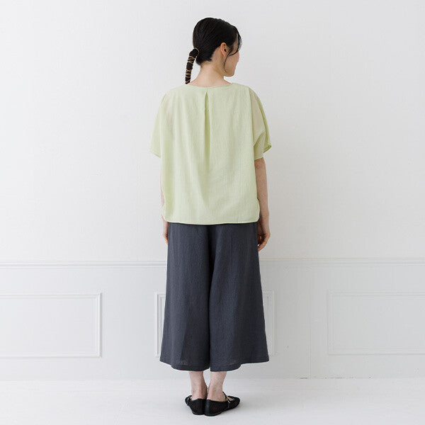 【crea delice】純棉雙層透感寬版上衣 Japan E-Shop