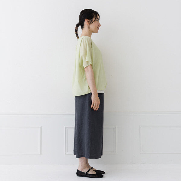 【crea delice】純棉雙層透感寬版上衣 Japan E-Shop