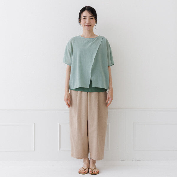 【crea delice】純棉雙層透感寬版上衣 Japan E-Shop
