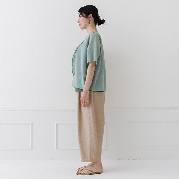 【crea delice】純棉雙層透感寬版上衣 Japan E-Shop