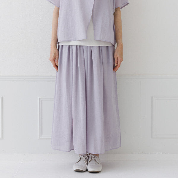 【crea delice】絲光棉雙層鬆緊腰長裙 Japan E-Shop