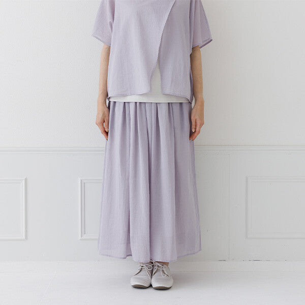 【crea delice】絲光棉雙層鬆緊腰長裙 Japan E-Shop