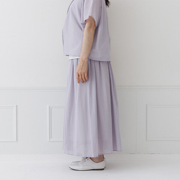 【crea delice】絲光棉雙層鬆緊腰長裙 Japan E-Shop