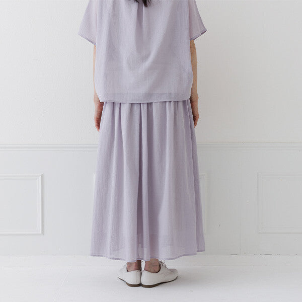 【crea delice】絲光棉雙層鬆緊腰長裙 Japan E-Shop
