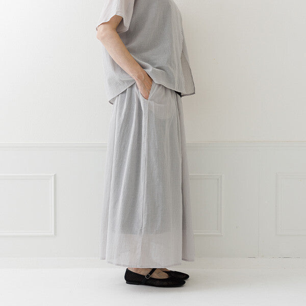 【crea delice】絲光棉雙層鬆緊腰長裙 Japan E-Shop