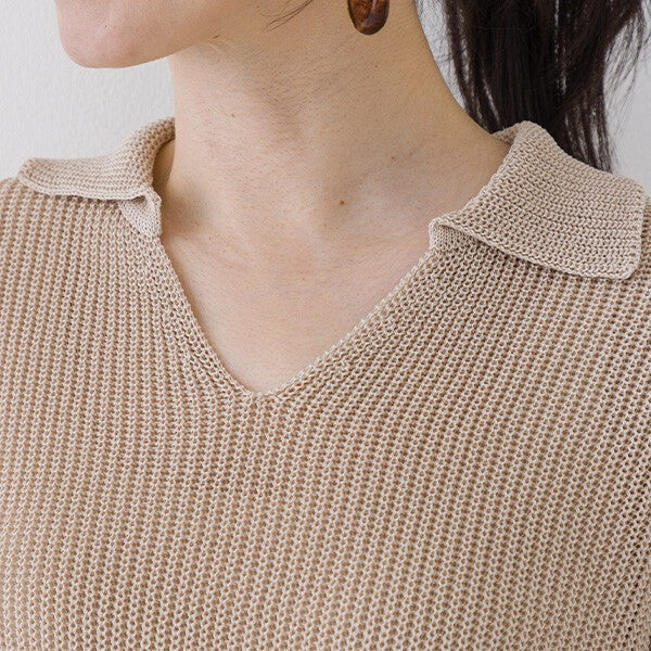 【crea delice】亞麻感日常剪裁針織上衣 Japan E-Shop