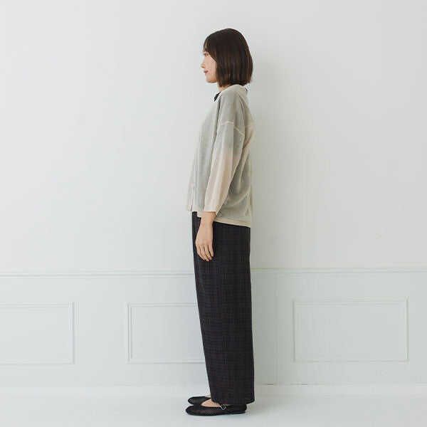 【crea delice】亞麻感V領寬版針織外套 Japan E-Shop