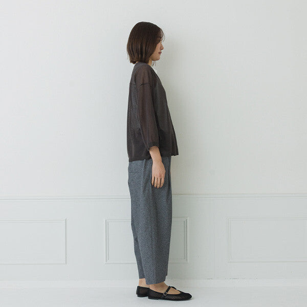 【crea delice】亞麻感V領寬版針織外套 Japan E-Shop