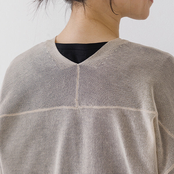 【crea delice】亞麻感V領寬版針織外套 Japan E-Shop