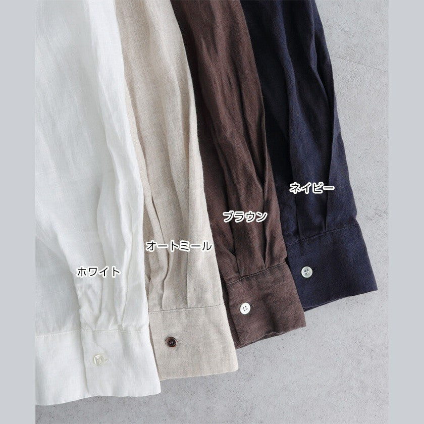 【evernavy】100%亞麻連帽長版襯衫 寬鬆防曬冷氣外搭 Japan E-Shop