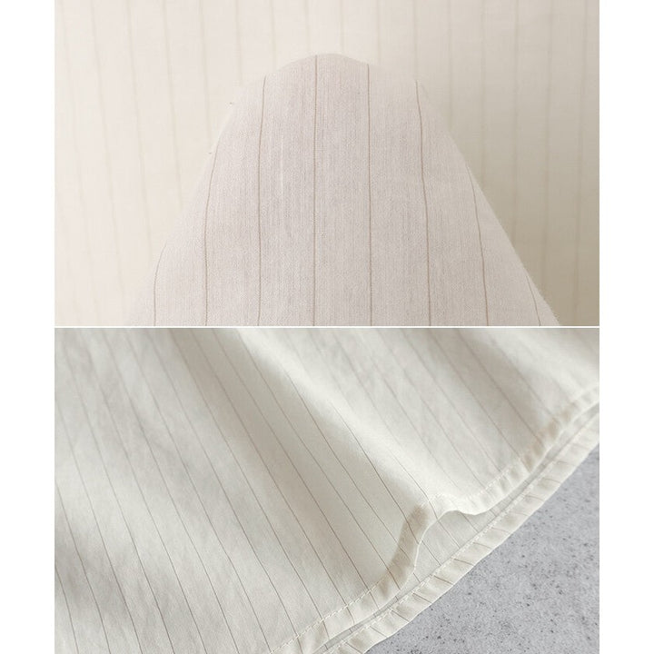 【evernavy】棉混細條紋寬鬆長版長袖襯衫 Japan E-Shop