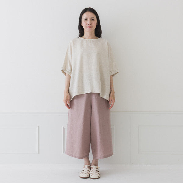【crea delice】亞麻泡泡袖寬版短袖襯衫 Japan E-Shop