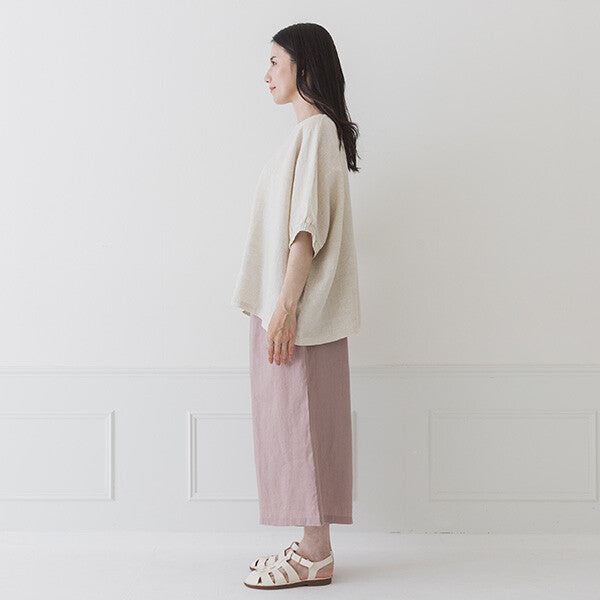 【crea delice】亞麻泡泡袖寬版短袖襯衫 Japan E-Shop