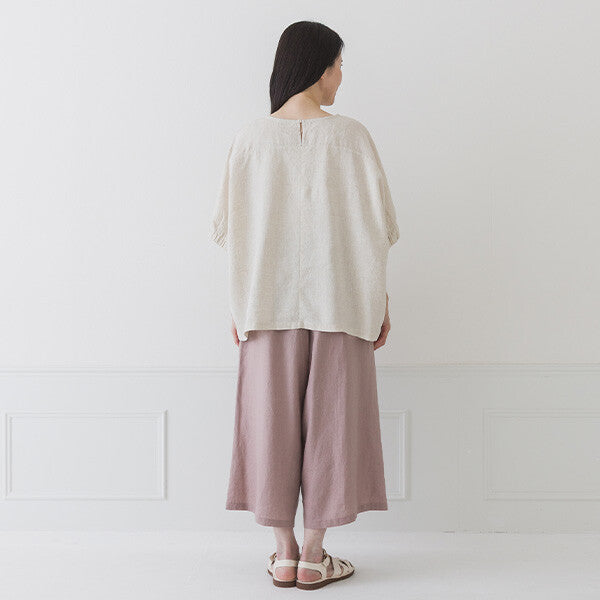 【crea delice】亞麻泡泡袖寬版短袖襯衫 Japan E-Shop