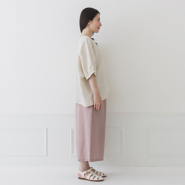 【crea delice】亞麻泡泡袖寬版短袖襯衫 Japan E-Shop