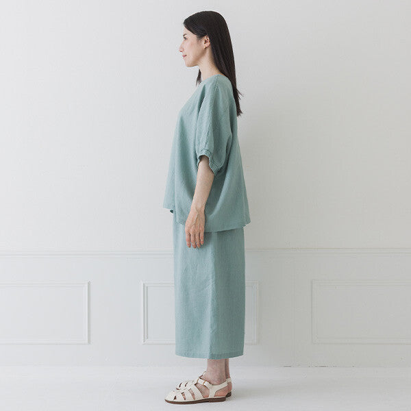 【crea delice】亞麻泡泡袖寬版短袖襯衫 Japan E-Shop