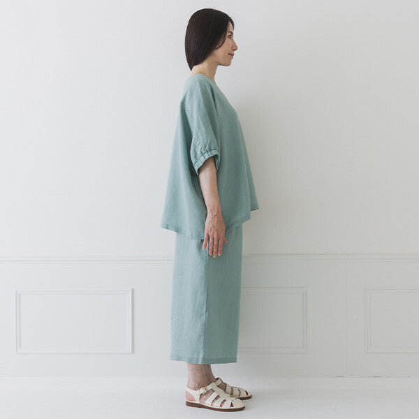 【crea delice】亞麻泡泡袖寬版短袖襯衫 Japan E-Shop