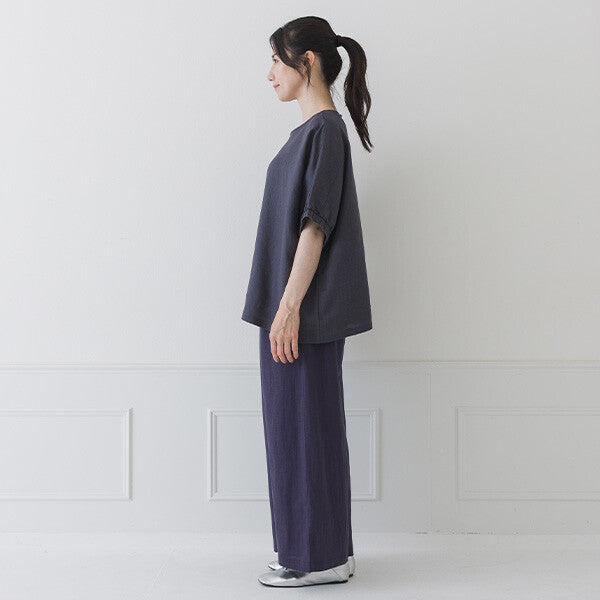 【crea delice】亞麻泡泡袖寬版短袖襯衫 Japan E-Shop