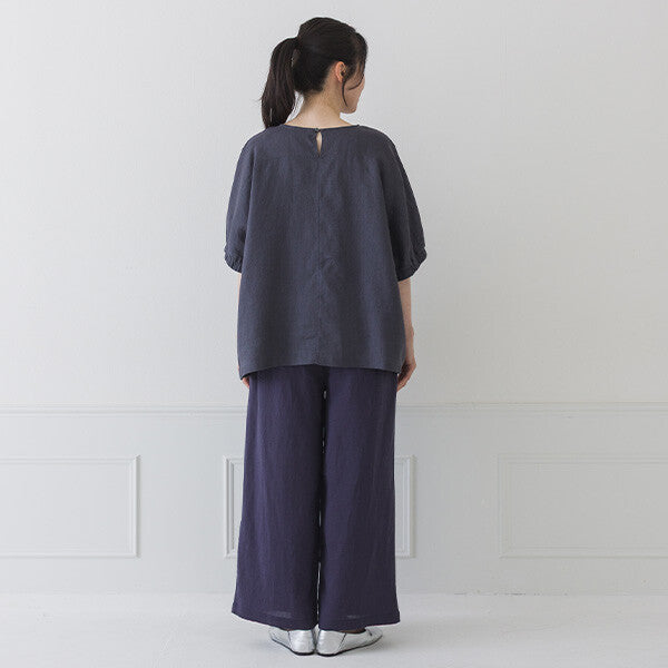 【crea delice】亞麻泡泡袖寬版短袖襯衫 Japan E-Shop