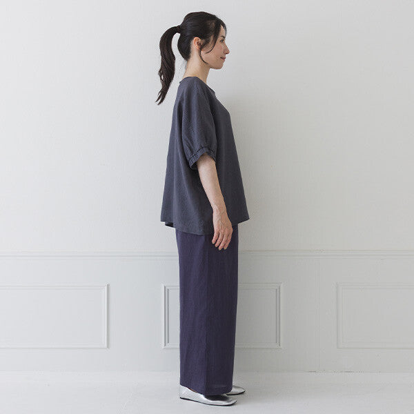 【crea delice】亞麻泡泡袖寬版短袖襯衫 Japan E-Shop