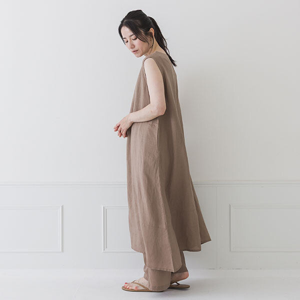 【crea delice】纖維素亞麻無袖A字洋裝 Japan E-Shop