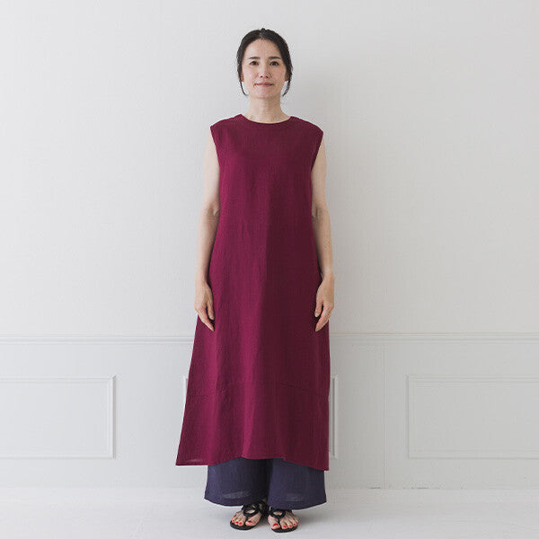 【crea delice】纖維素亞麻無袖A字洋裝 Japan E-Shop