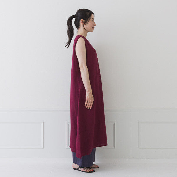 【crea delice】纖維素亞麻無袖A字洋裝 Japan E-Shop