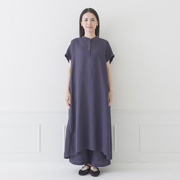 【crea delice】纖維素亞麻法式袖洋裝 Japan E-Shop