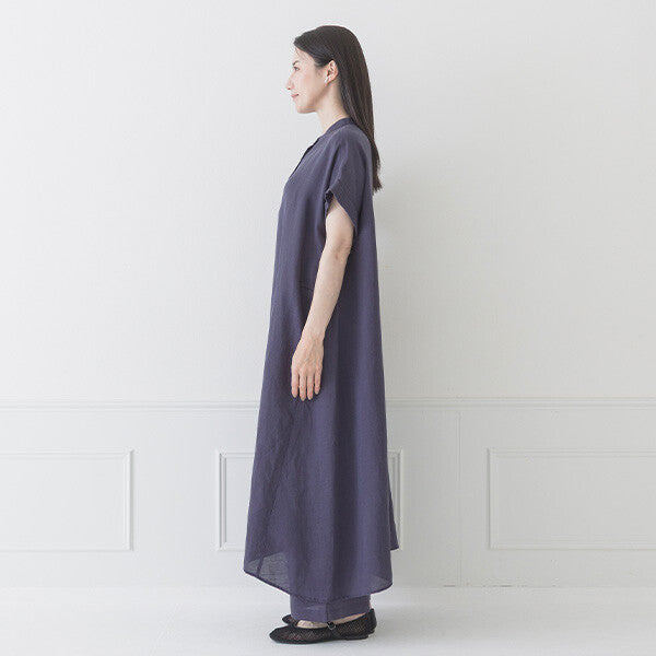 【crea delice】纖維素亞麻法式袖洋裝 Japan E-Shop