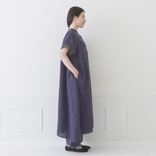 【crea delice】纖維素亞麻法式袖洋裝 Japan E-Shop