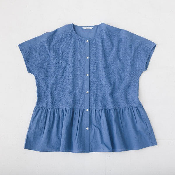 【crea delice】棉質薄紗刺繡拼接上衣 Japan E-Shop
