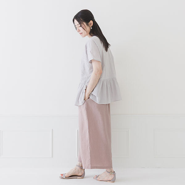 【crea delice】棉質薄紗刺繡拼接上衣 Japan E-Shop