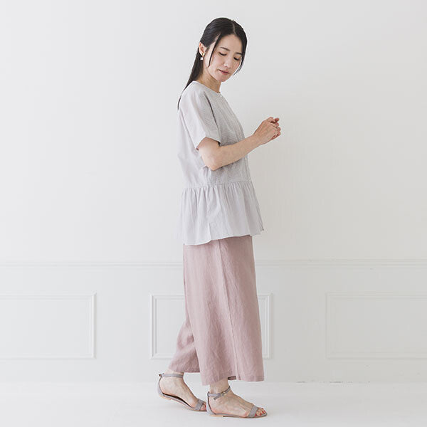 【crea delice】棉質薄紗刺繡拼接上衣 Japan E-Shop