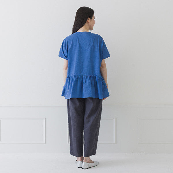 【crea delice】棉質薄紗刺繡拼接上衣 Japan E-Shop