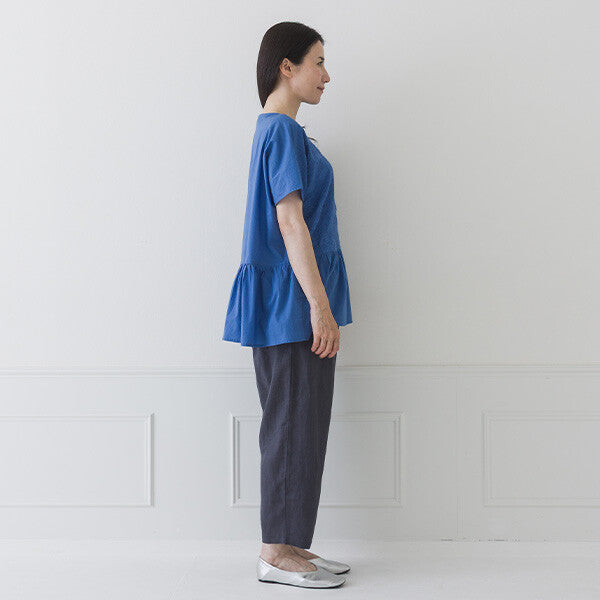 【crea delice】棉質薄紗刺繡拼接上衣 Japan E-Shop